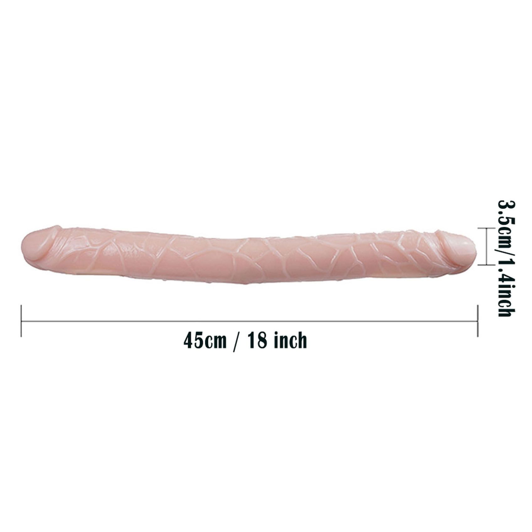 18 Inches Double Sided Long Dildo Crystal Jellies Realistic Extra Plus Dong Dual Penetration Anal Plug Adult Sex Toy for Lesbian Women Couple