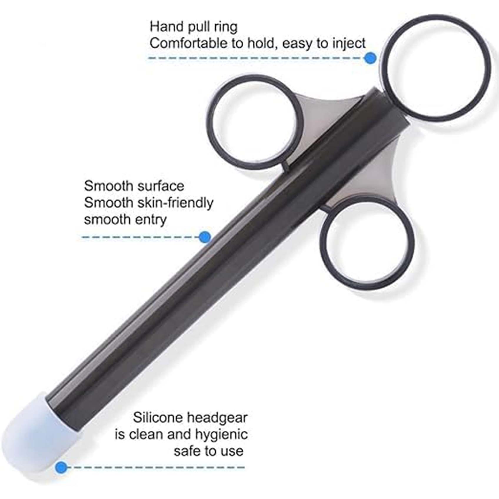 10ml Lube Anal Applicator Lubricant Launcher Reusable Lub Shooter Butt Plug Cleaning Enema Bulb Injector with Scale Smooth Rounded Cap for Men Women Couples view 7