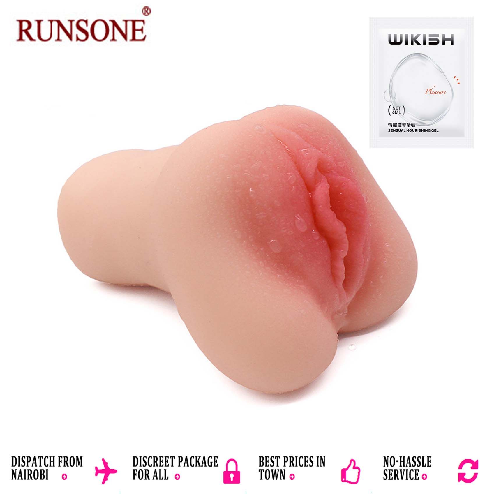 500g Male Realistic Masturbator Cup 3D Vagina Pocket Pussy Free Lubricant Gel Blowjob Masturbation Love Doll Flash Jerkoff Stroker Adult Sex Toys For Men