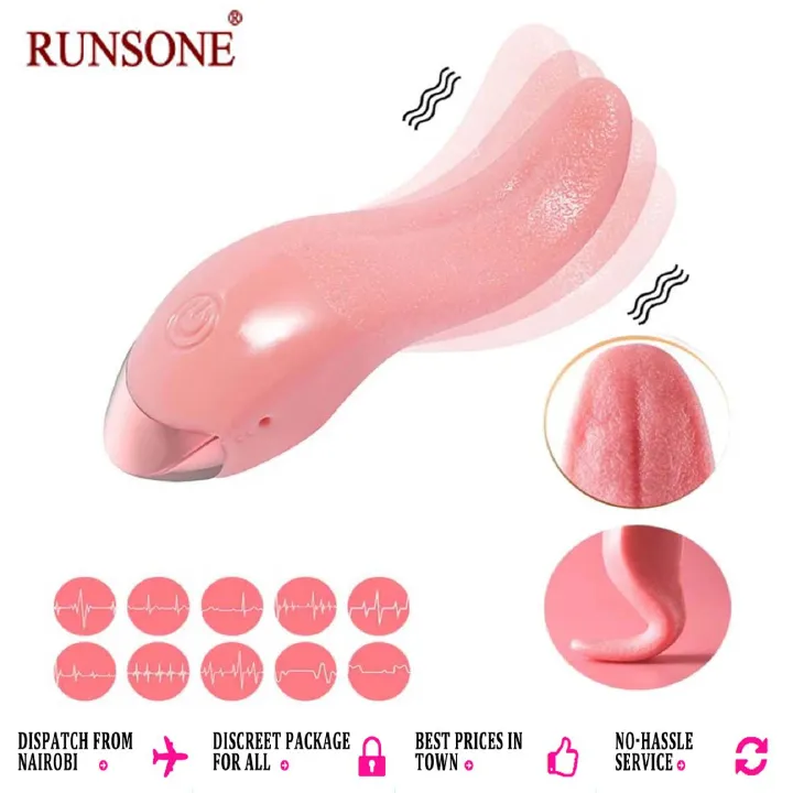 Realistic Tongue licking Vibrator Clitoral Stimulator Nipples Clit Masturbation Soft Rose Vibrator Adult Sex Toys for Wome Couples Foreplay Games