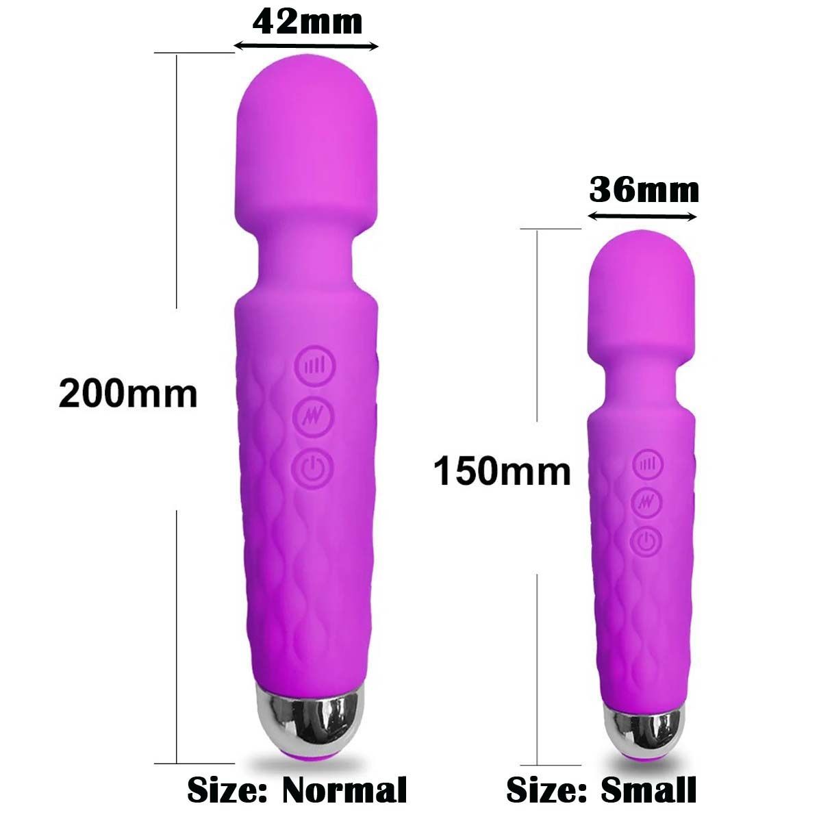Wand Massager Clitorial Nipples Vibrator Rechargeable Handhold Cordless Muscle Relax Stimulator Portable Body Anal AV Magic Powerful Masturbation Sex Toy for Ladies Women Men Love Gift for Girlfriend