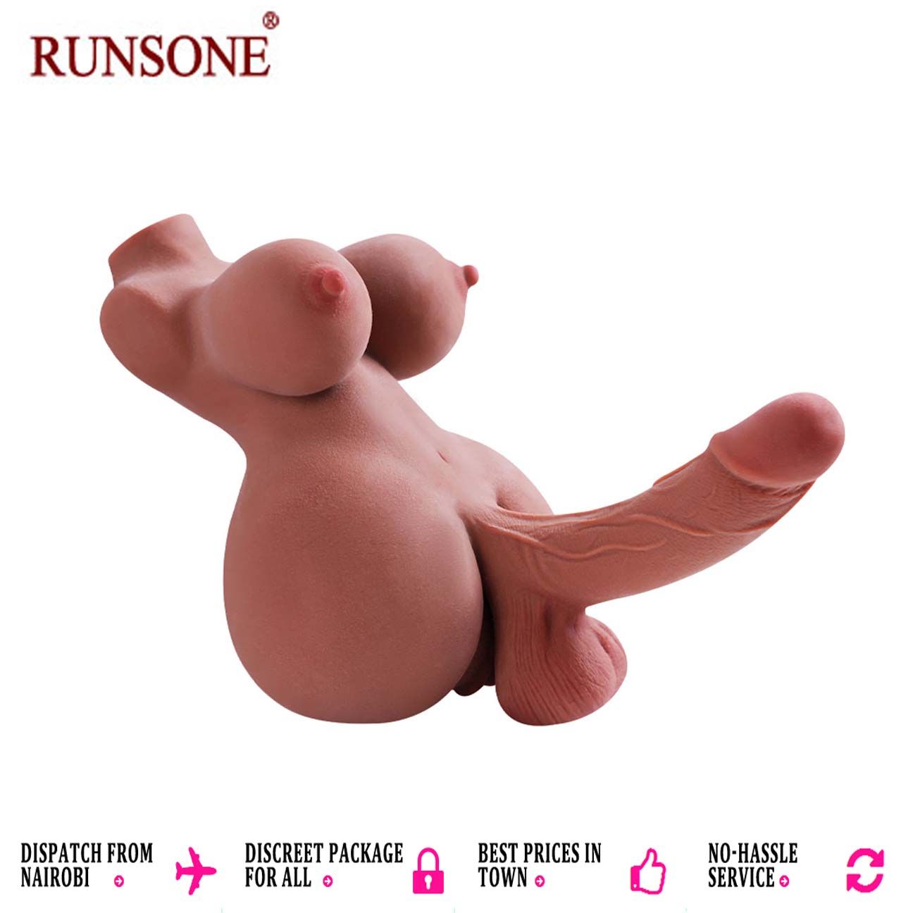 2kgs Shemale Sex Doll Realistic Dildo Torso with Tight Vagina Anal Tunnel Flexible Big Cock Women Pussy Men Masturbator Unisex Adult Sex Toys for Female couple Lesbian Gay