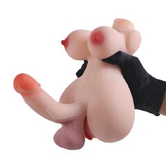 2kgs Shemale Sex Doll Realistic Dildo Torso with Tight Vagina Flexible Big Cock Women Pussy Men Masturbator Unisex Adult Sex Toys for Female couple Lesbian Gay