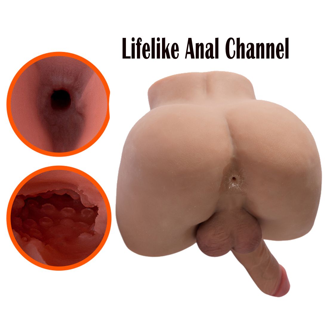 7kgs Upgraded Automatic Thrusting Dildo Intelligent Rechargeable Waterproof Male Torso Sex Doll with Lifelike Vibrating Fucking Real Flexible Cock Tight Anal Tunnel Hands Free Masturbator Adult Toys G