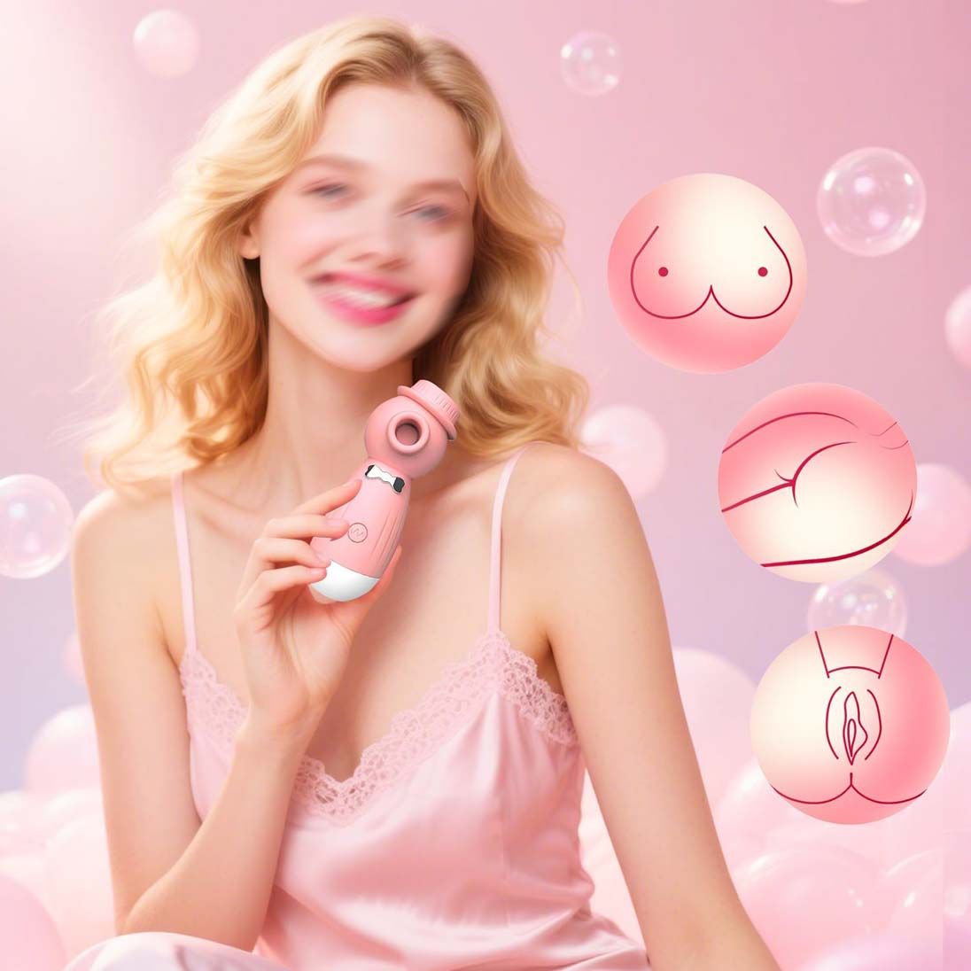 Discreet Clit Nipples Sucker Vibrator with 12 Deep Powerful Modes Rose Toy Sucking Massager Clitoral Stimulator Flirtation Foreplay Adult Compact Sex Toy Non-embarrassed Gift for Women Girlfriend Wife