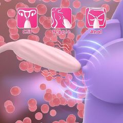 Discreet 3in1 Sucking Vibrator Lovely Dinosaur Tail Massager Clit Nipples Anal Rose Sucker 12 Modes Pleasure Dilldo for Vaginal Clitoral G-spot Stimulation Adult Non-embarrassed Sex Toy Gift for Women