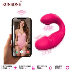 Wearable Dildo APP Sucking Vibrator Remote Control 9 Modes of Clitoral Sucker G Spot Vibrating Stimulator Anal Butt Plug Rechargeble Waterproof Adult Foreplay Sex Toy for Couples Women Lesbian Solo