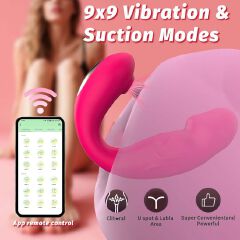 Wearable Dildo APP Sucking Vibrator Remote Control 9 Modes of Clitoral Sucker G Spot Vibrating Stimulator Anal Butt Plug Rechargeble Waterproof Adult Foreplay Sex Toy for Couples Women Lesbian Solo