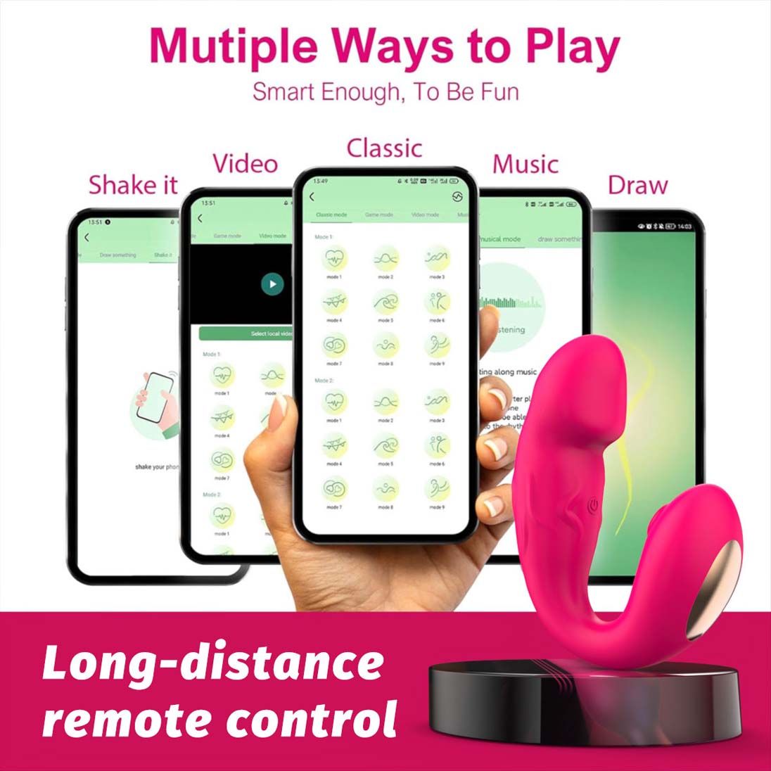 Wearable Dildo APP Sucking Vibrator Remote Control 9 Modes of Clitoral Sucker G Spot Vibrating Stimulator Anal Butt Plug Rechargeble Waterproof Adult Foreplay Sex Toy for Couples Women Lesbian Solo