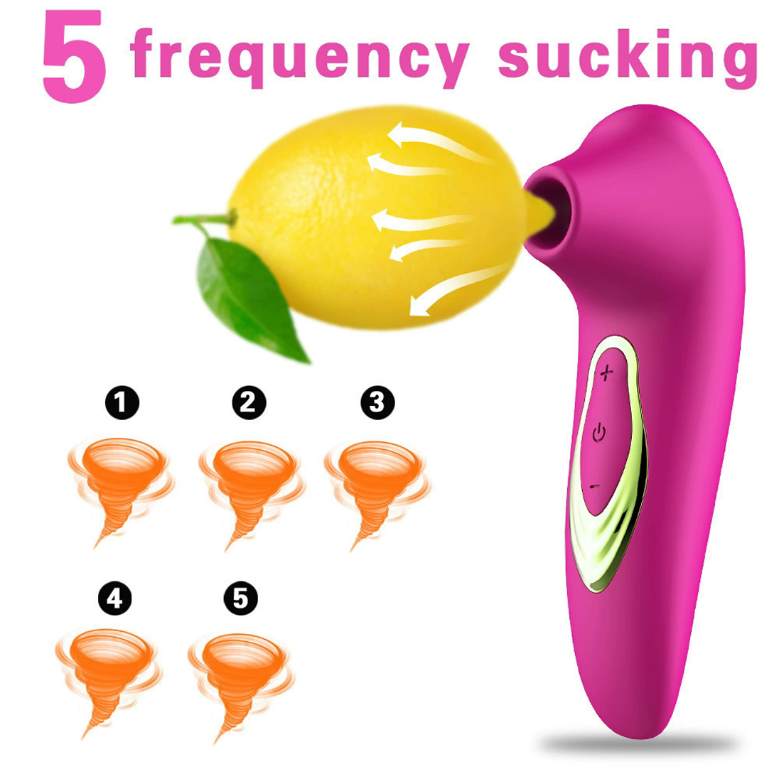 Women Handheld Sucking Vibrator Rose Sucker Mini Oral Stimulator Nipples Clit Stimulation Powerful Rechargeable 5 Sucking & Vibrating Modes Compact Adult Foreplay Sex Toy Gift For Girlfriend Wife