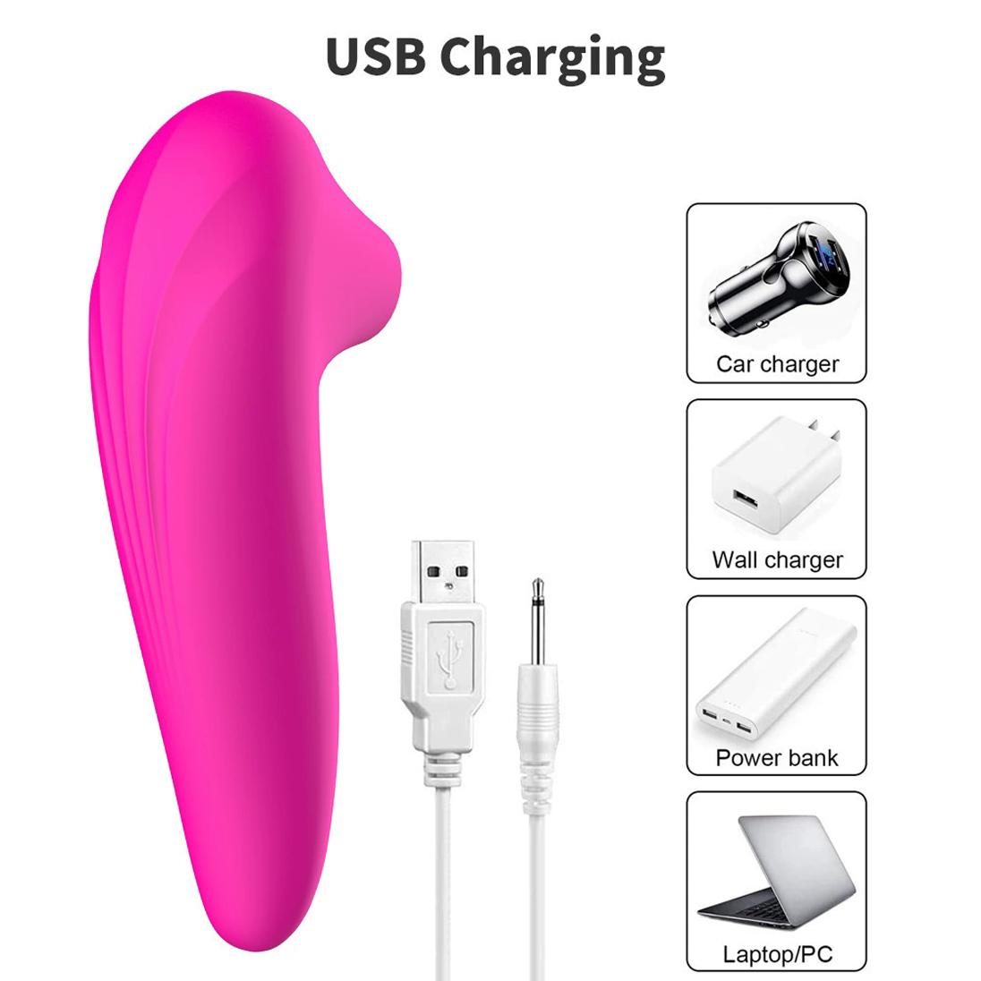 Women Handheld Sucking Vibrator Rose Sucker Mini Oral Stimulator Nipples Clit Stimulation Powerful Rechargeable 5 Sucking & Vibrating Modes Compact Adult Foreplay Sex Toy Gift For Girlfriend Wife