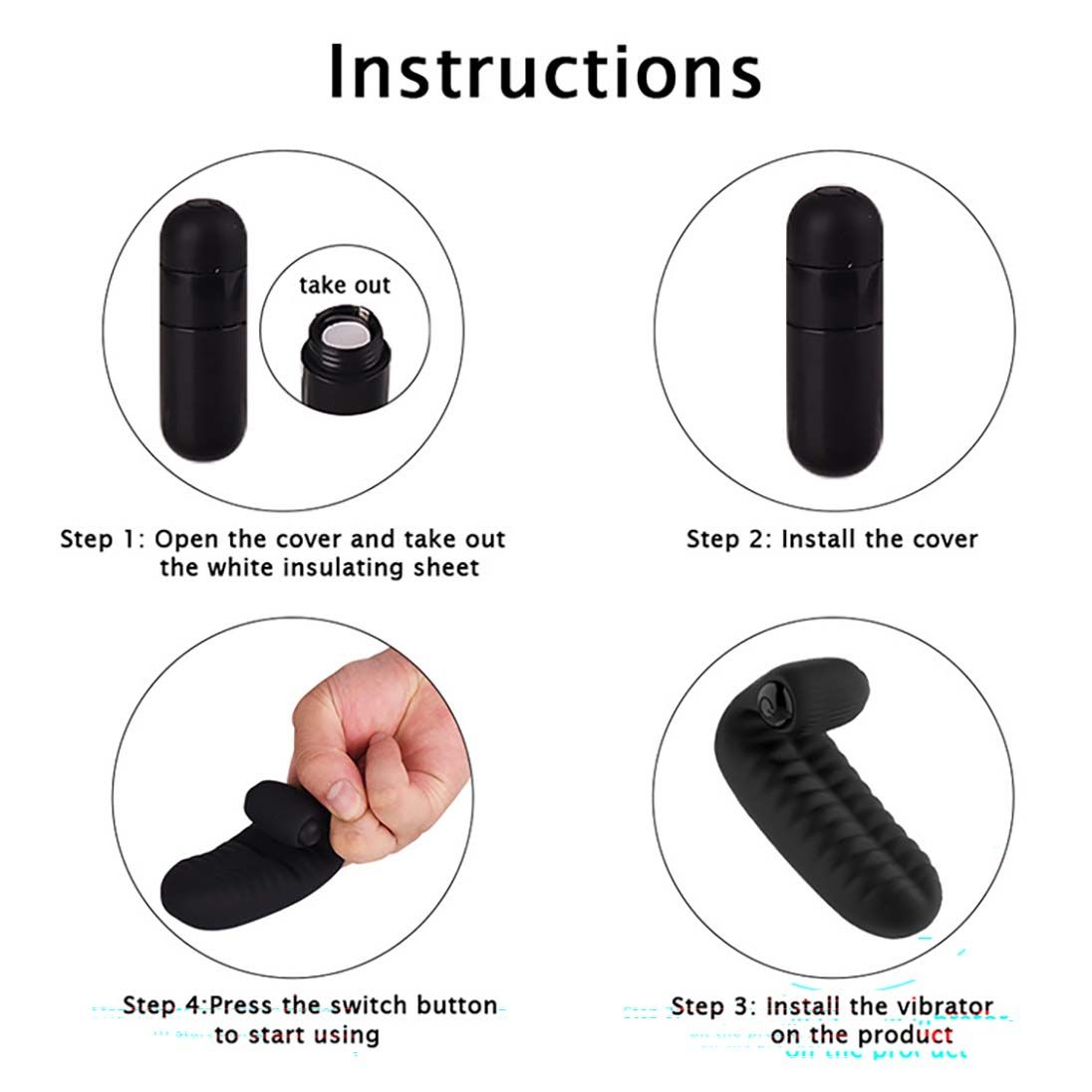 Compact Finger Vibrator 10 Vibrations Mini Bullet Sex Massager G Spot Clitoris Nipples Stimulator Vibrating Anal Clitoral Pleasure Game Tool Adult Love Solo Masturbation Toy for Women Female Couple