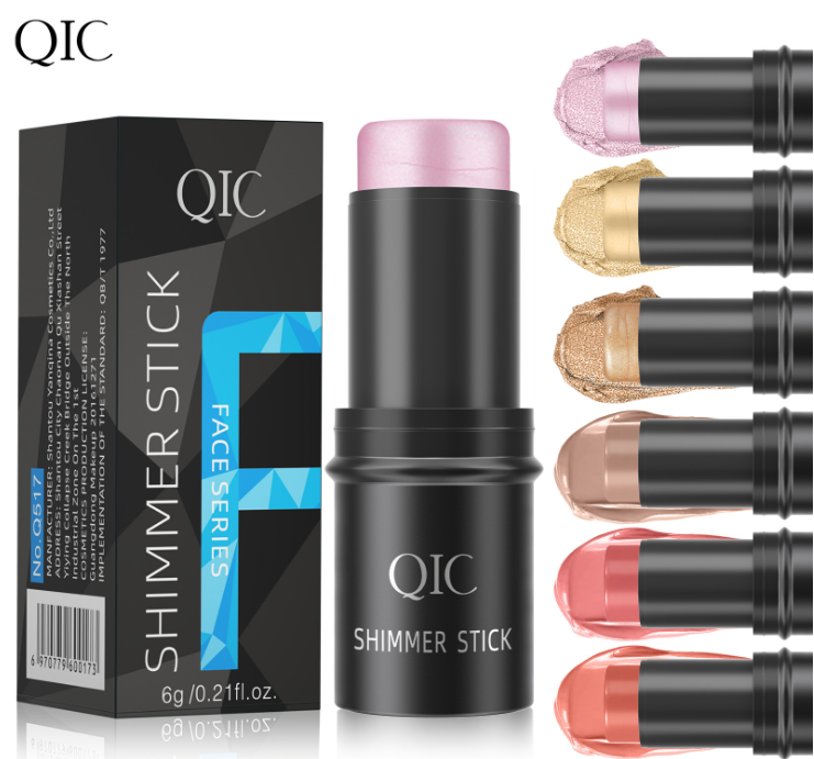 2025 Fashion Makeup QIC High light Brightening Shadow Stick 3D Face Priming Cream concealer powder blusher Cosmetic Stick High light Cosmetic Stick Dual purpose