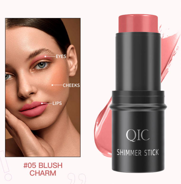 2025 Fashion Makeup QIC High light Brightening Shadow Stick 3D Face Priming Cream concealer powder blusher Cosmetic Stick High light Cosmetic Stick Dual purpose