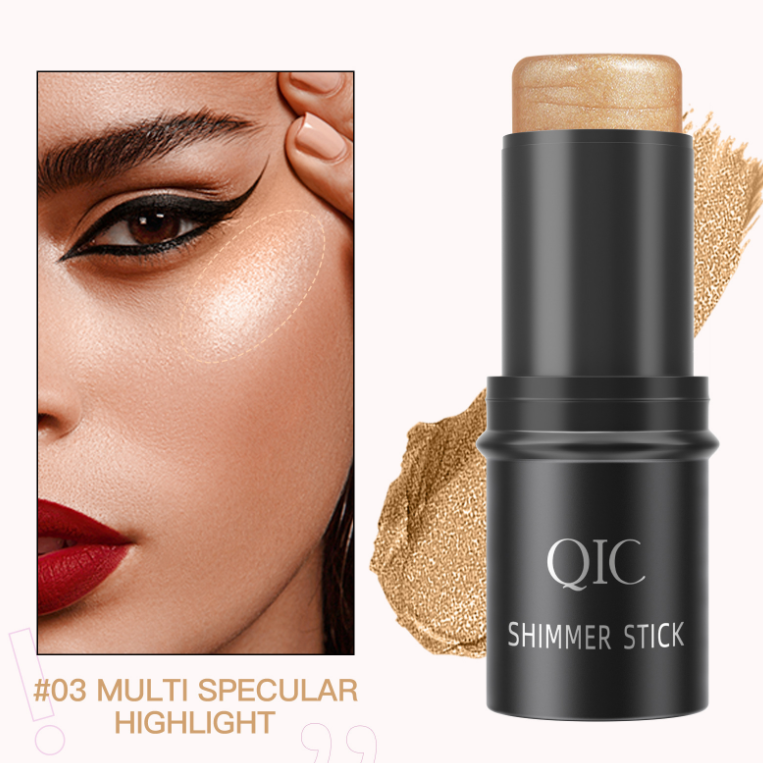 2025 Fashion Makeup QIC High light Brightening Shadow Stick 3D Face Priming Cream concealer powder blusher Cosmetic Stick High light Cosmetic Stick Dual purpose