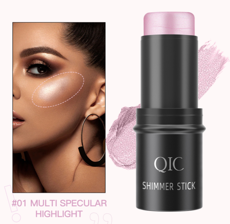 2025 Fashion Makeup QIC High light Brightening Shadow Stick 3D Face Priming Cream concealer powder blusher Cosmetic Stick High light Cosmetic Stick Dual purpose