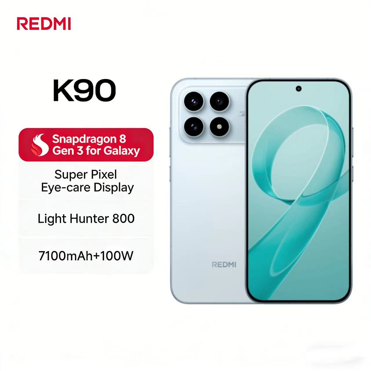 Brand New XIAOMI Redmi K90 5G Snapdragon 8 Elite 7100mAh 100W Massive Battery 6.59'' 120Hz Eye Protection Screen IP68 Waterproof Android 16 USB Type-C Smart Phones