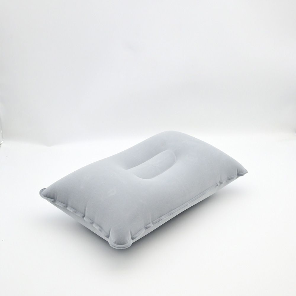 Flocked Inflatable Camping Pillow – Large Thickened Square Design, Foldable & Portable for Outdoor Use, Sleeping Bag Companion & Lunch Break Cushion