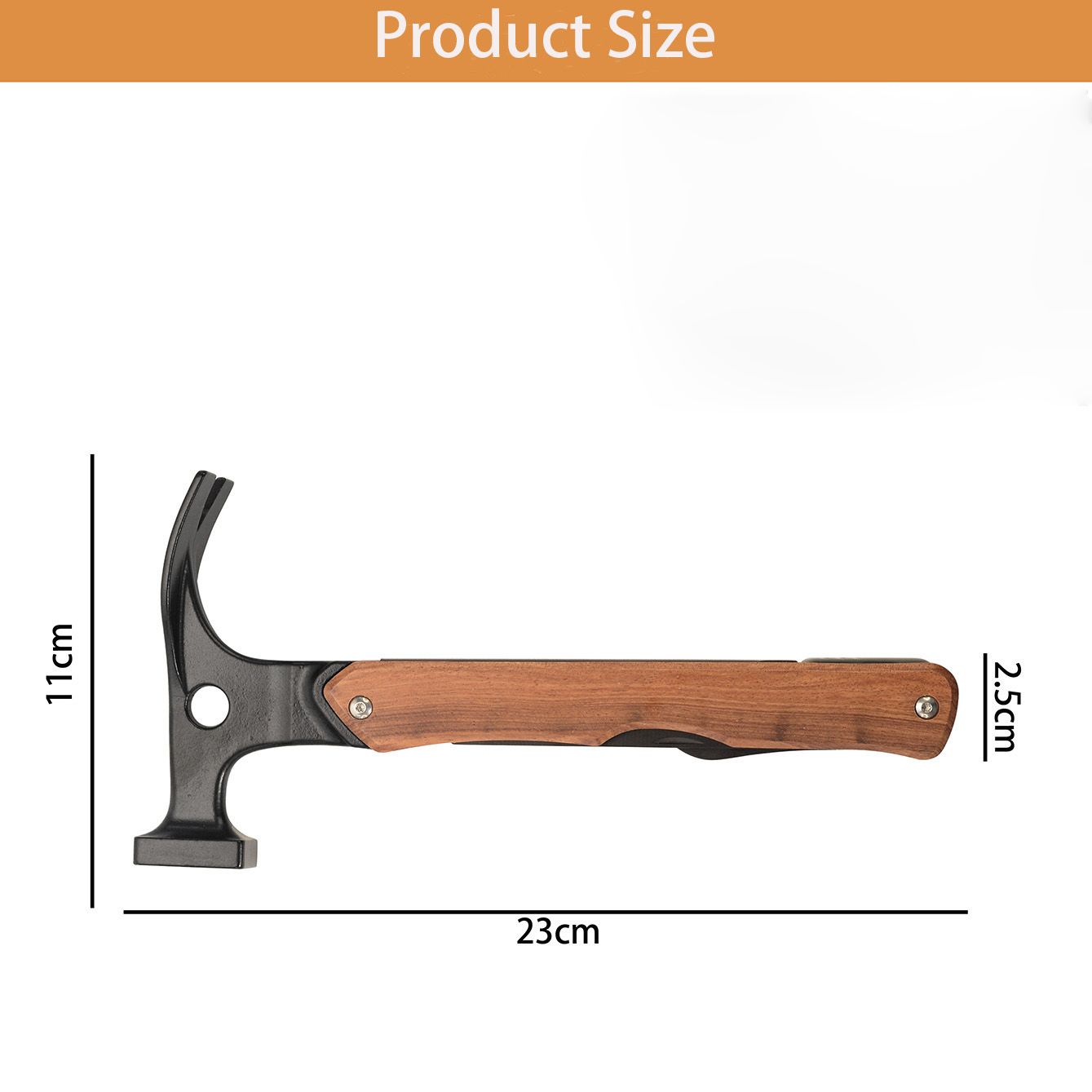 Multi-Functional Hammer – Multi-Tool Camping Tent Peg Hammer, Outdoor Survival Gear, Cast Iron Mallet, Campsite Hammer