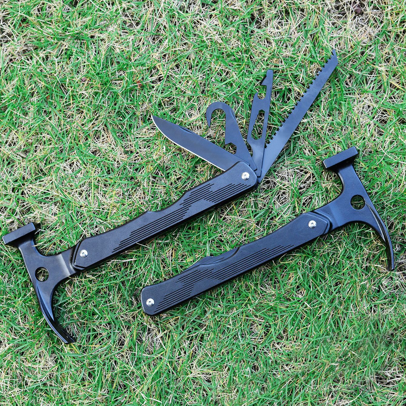 Multi-Functional Hammer – Multi-Tool Camping Tent Peg Hammer, Outdoor Survival Gear, Cast Iron Mallet, Campsite Hammer