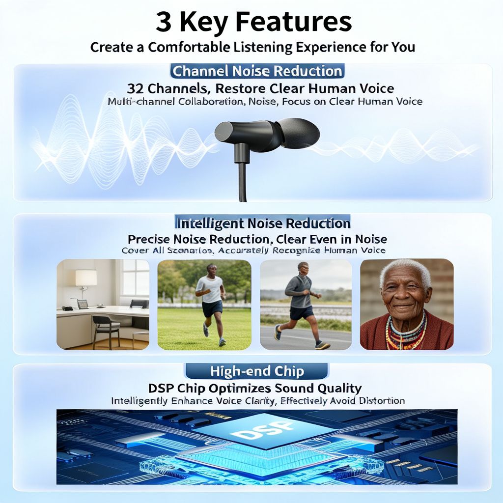 Xuanyin Hearing Aids: Smart Noise Reduction, App-Fitted In-Ear Hearing Aids with 64 Channels for Seniors, Cross-Border