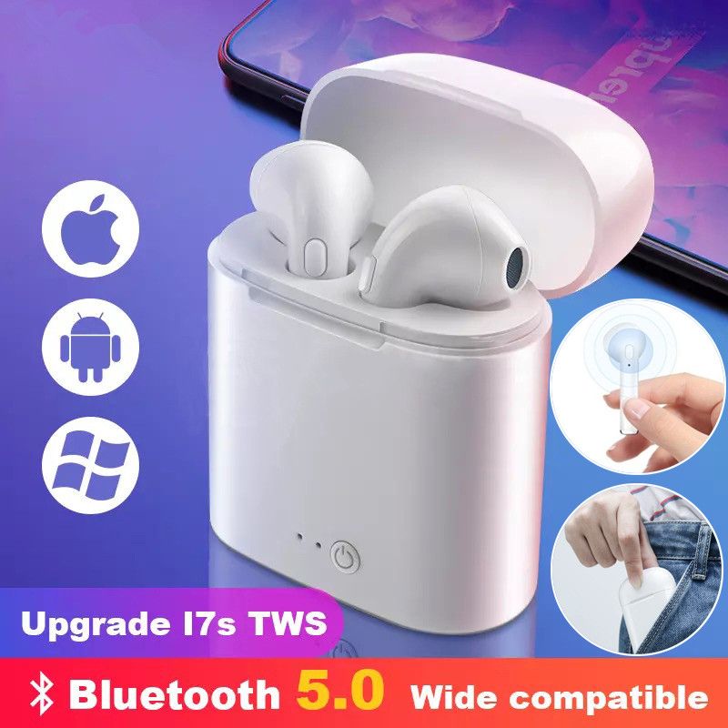 i7s Bluetooth Earphones Wireless Stereo Ear Phone Earphone Earbuds  For Android IOS Airpod Waterproof With Charging Box