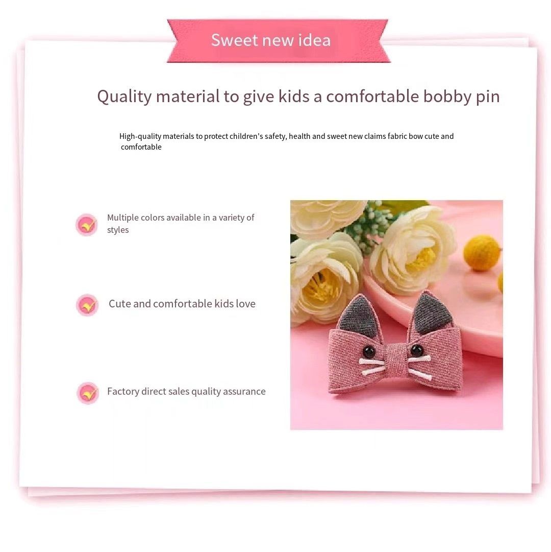 18 Pcs Girls Hair Accessories Sets Bows Cute Barrettes Cat Baby Hair Clips Hair Ties Elastic Hair Bands Gifts for Teen Girls Kis Birthday Gifts