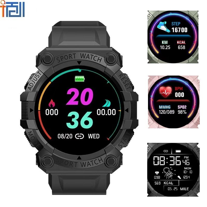 IP67 Waterproof Smart Watch Sports Watches Men Women DIY Face Bluetooth Call Outdoor Fitness Tracker Heart Rate Blood Monitor Running Riding Smartwatch For IOS Android Black