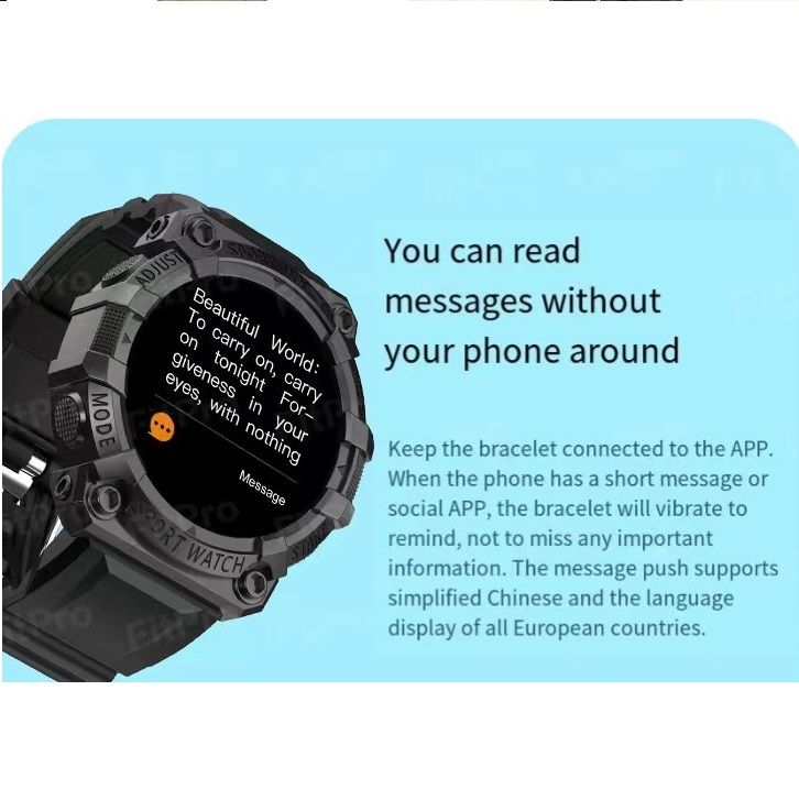 IP67 Waterproof Smart Watch Sports Watches Men Women DIY Face Bluetooth Call Outdoor Fitness Tracker Heart Rate Blood Monitor Running Riding Smartwatch For IOS Android