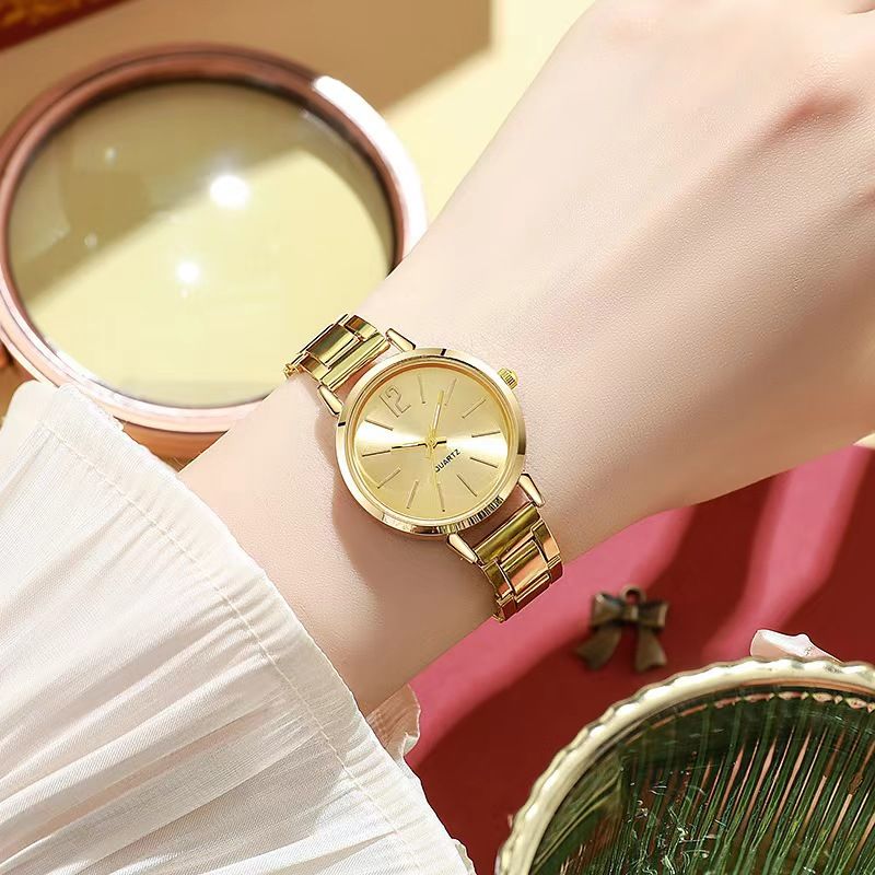 2pcs Stainless Steel Women Quartz Watches + LOVE Bracelet Set For Ladies Lady Watch Wristwatches Classic Fashion Female Watches Wrist Watch With Bracelet Bangle Jewelry Christmas Gifts