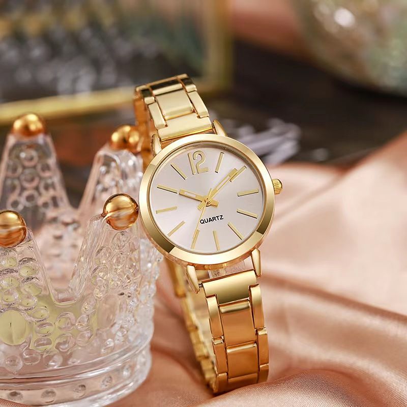 2pcs Stainless Steel Women Quartz Watches + LOVE Bracelet Set For Ladies Lady Watch Wristwatches Classic Fashion Female Watches Wrist Watch With Bracelet Bangle Jewelry Christmas Gifts