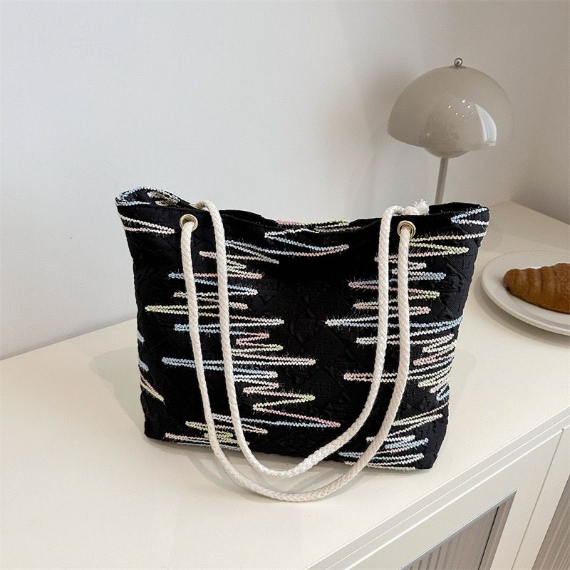 Women Tote Bag Canvas Shoulder Cord Bags Large Capacity Handbags Hobo Handbags Casual Messenger Bag Top Handle Bags Fashion Girlfriend Wife Gifts For Festival Valentine's Day Birthday Christmas