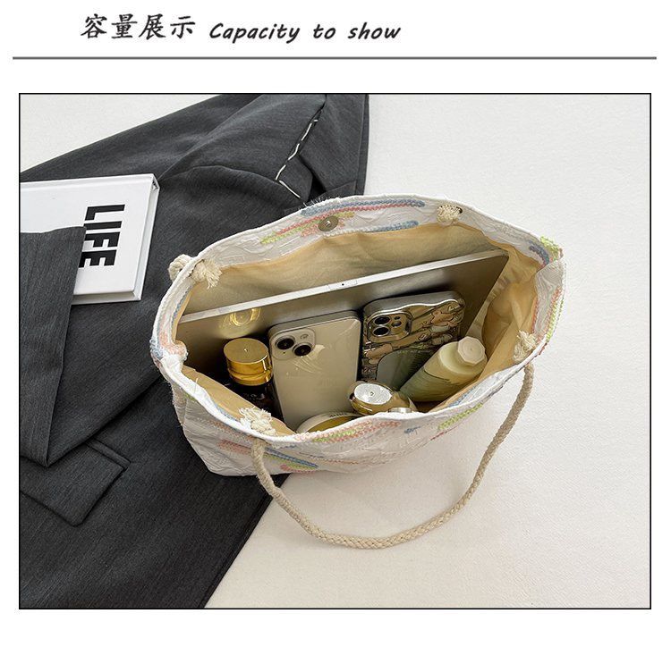 Women Tote Bag Canvas Shoulder Cord Bags Large Capacity Handbags Hobo Handbags Casual Messenger Bag Top Handle Bags Fashion Girlfriend Wife Gifts For Festival Valentine's Day Birthday Christmas