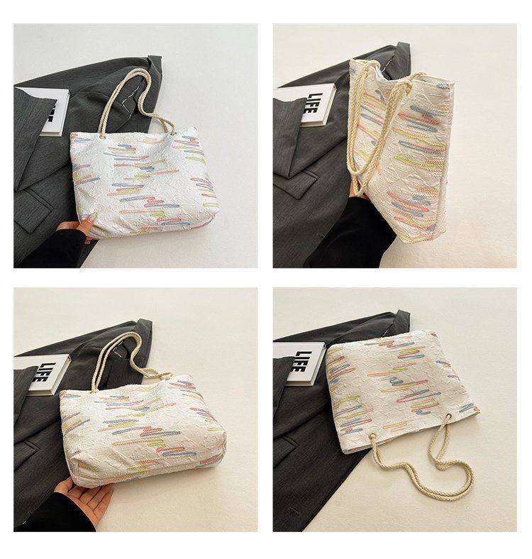 Women Tote Bag Canvas Shoulder Cord Bags Large Capacity Handbags Hobo Handbags Casual Messenger Bag Top Handle Bags Fashion Girlfriend Wife Gifts For Festival Valentine's Day Birthday Christmas