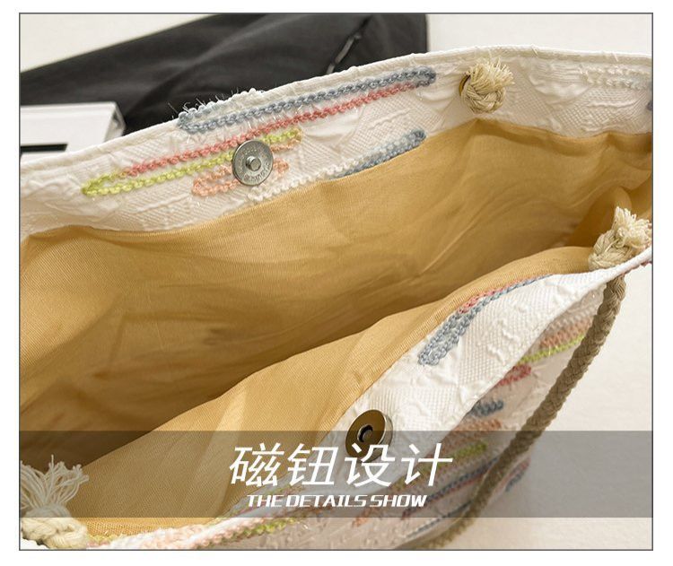 Women Tote Bag Canvas Shoulder Cord Bags Large Capacity Handbags Hobo Handbags Casual Messenger Bag Top Handle Bags Fashion Girlfriend Wife Gifts For Festival Valentine's Day Birthday Christmas