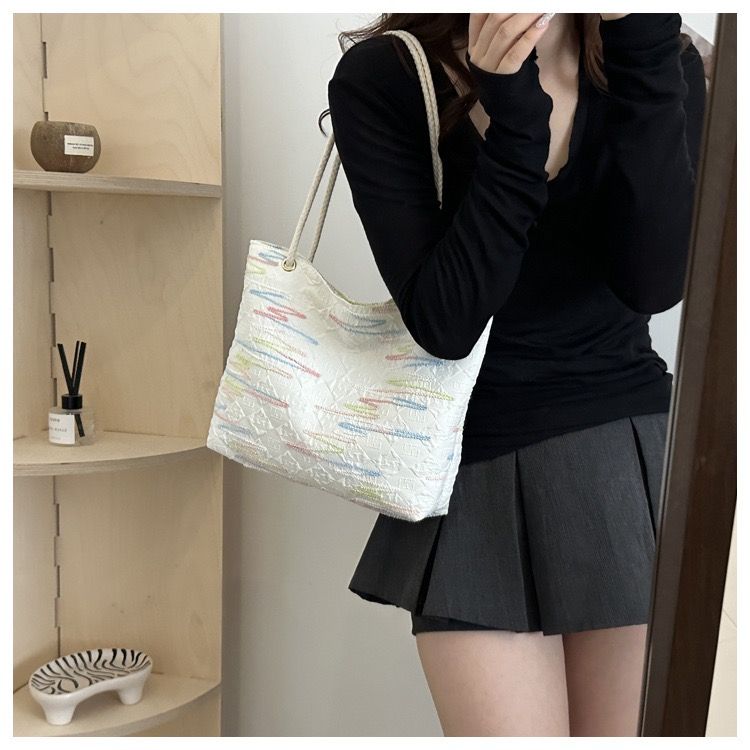 Women Tote Bag Canvas Shoulder Cord Bags Large Capacity Handbags Hobo Handbags Casual Messenger Bag Top Handle Bags Fashion Girlfriend Wife Gifts For Festival Valentine's Day Birthday Christmas