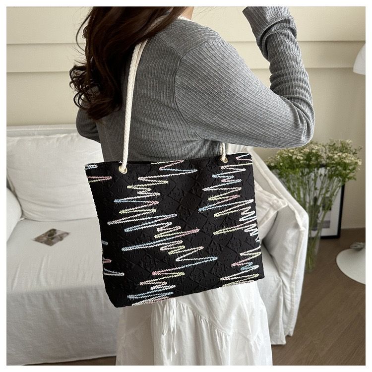 Women Tote Bag Canvas Shoulder Cord Bags Large Capacity Handbags Hobo Handbags Casual Messenger Bag Top Handle Bags Fashion Girlfriend Wife Gifts For Festival Valentine's Day Birthday Christmas