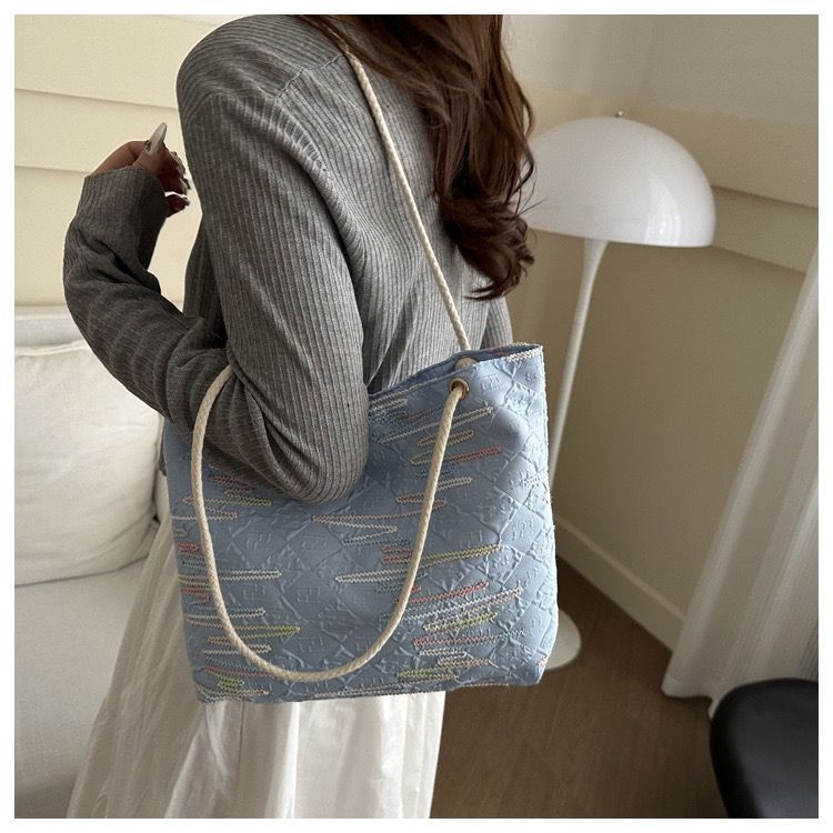 Women Tote Bag Canvas Shoulder Cord Bags Large Capacity Handbags Hobo Handbags Casual Messenger Bag Top Handle Bags Fashion Girlfriend Wife Gifts For Festival Valentine's Day Birthday Christmas