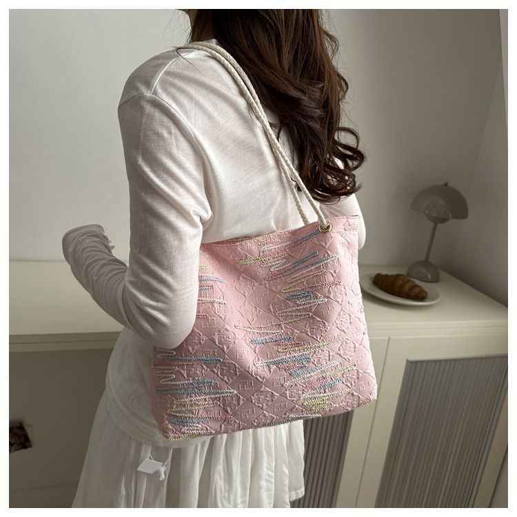 Women Tote Bag Canvas Shoulder Cord Bags Large Capacity Handbags Hobo Handbags Casual Messenger Bag Top Handle Bags Fashion Girlfriend Wife Gifts For Festival Valentine's Day Birthday Christmas