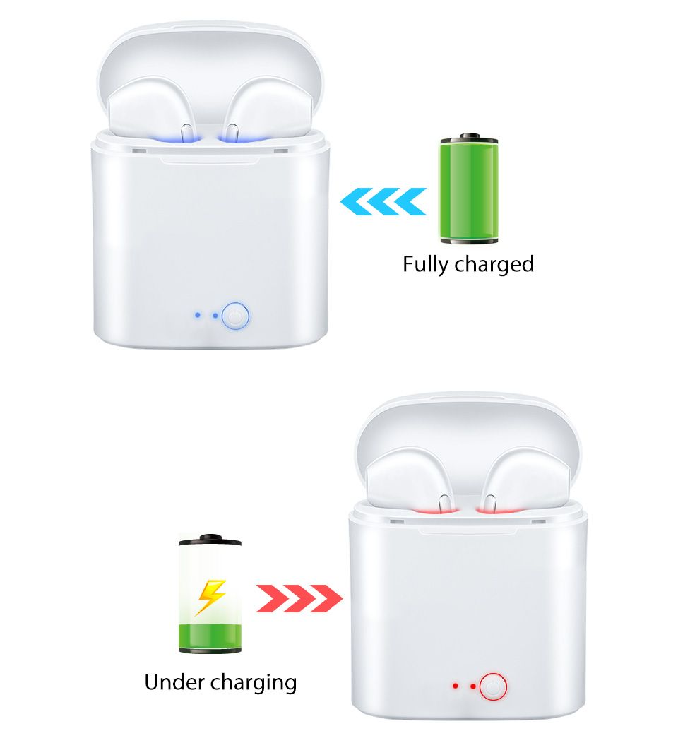 i7s Bluetooth Earphones Wireless Stereo Ear Phone Earphone Earbuds  For Android IOS Airpod Waterproof With Charging Box