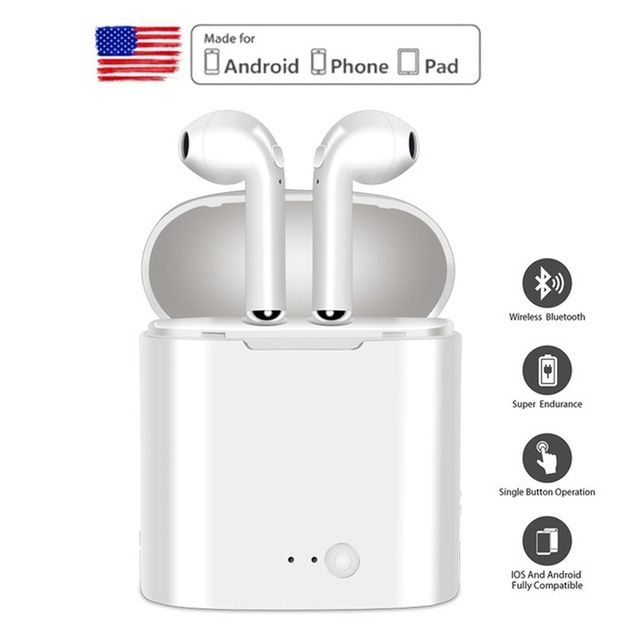 i7s Bluetooth Earphones Wireless Stereo Ear Phone Earphone Earbuds  For Android IOS Airpod Waterproof With Charging Box