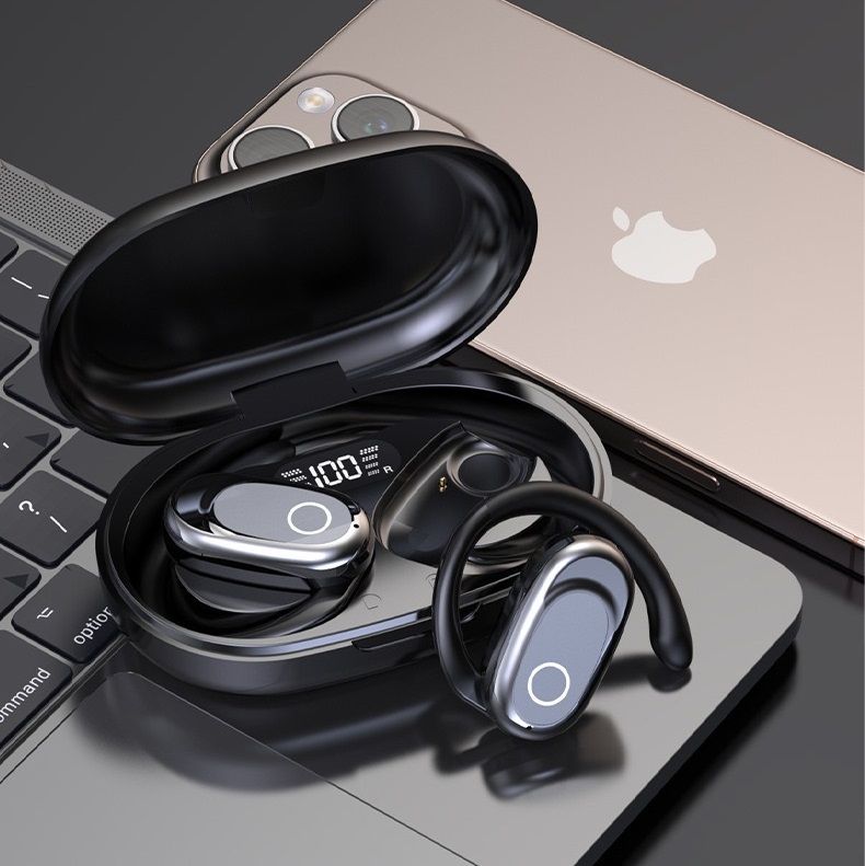 GT735Y Wireless Bluetooth Earbuds Berlin Voice Ear Hanging OWS Adjustable Non In Ear Noise Reduction Earphones TWS Rotating 130 ° Unisex 360 ° Innovative Fit For All Smartphones