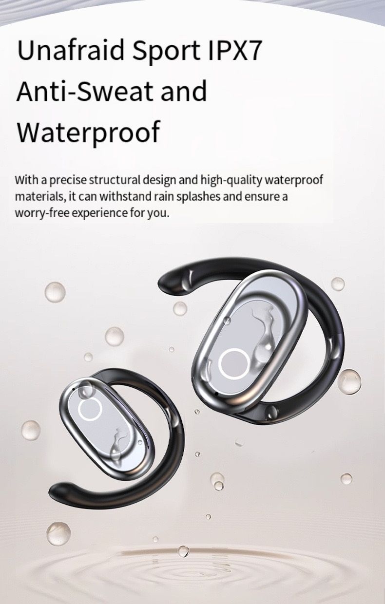 GT735Y Wireless Bluetooth Earbuds Berlin Voice Ear Hanging OWS Adjustable Non In Ear Noise Reduction Earphones TWS Rotating 130 ° Unisex 360 ° Innovative Fit For All Smartphones