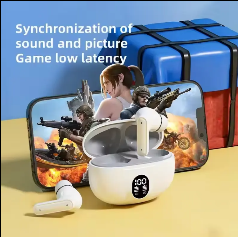 Wireless Earbuds Bluetooth Earphones HiFi Ear Buds Bass Stereo Bluetooth Headphones with ENC Noise Cancelling Mic IP7 Waterproof in Ear  LED Display Charging Case Ear Buds for Pad Workout Sports