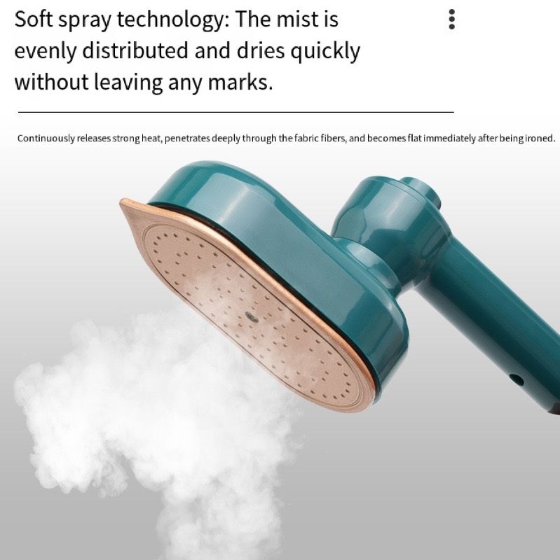 Steam Iron Portable Handheld Wet And Dry Double Hot Fabric Garment Steamer Ironbox Hanging Ironing Wrinkles Iron Boxes Lightweight Steamer Iron Box With Nonstick Soleplate Cleaner Sanitiser