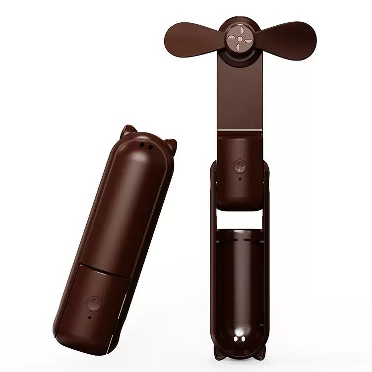 Portable Fan 2000mAh Power Bank 2 in 1 Foldable Handheld Fan Mini Folding Electric Fan USB Rechargeable 3-speed Adjustable Hand Held Small Pocket Table Fan