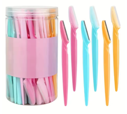 30pcs Brow Razor Face Razor Body Eyebrow Shaping Knife for Women and Men Eyebrow Razor Hair Body Removal Shaver Blades Trimmer with Protective Cover Safe Multipurpose Exfoliating Makeup Tools Beauty