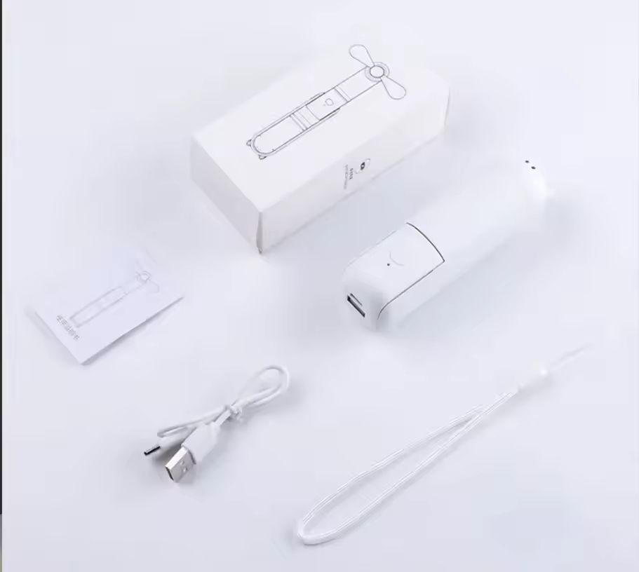 Portable Fan 2000mAh Power Bank 2 in 1 Foldable Handheld Fan Mini Folding Electric Fan USB Rechargeable 3-speed Adjustable Hand Held Small Pocket Table Fan