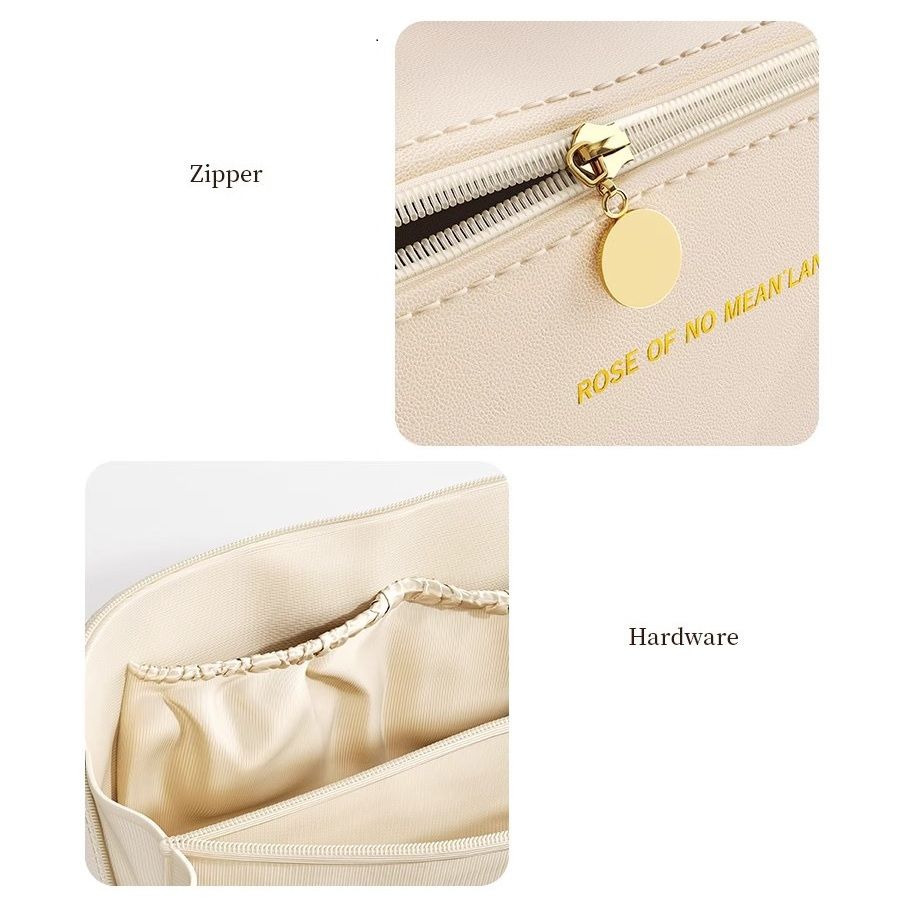 Makeup Organizer PU Leather Women Makeup Bag Lady Convenient Travel Storage Bag Toiletry Kit Bag Make Up Case Pouch Large Big Capacity Toilet Box Fashion Portable Hand Boosting Beauty Cosmetic Bags