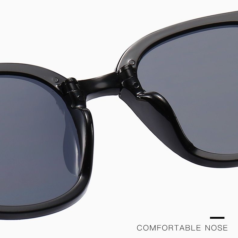 Folding Sunglasses Portable Ultra Light Sun Protection UV Protection Sun Glasses For Men And Women Fashion Air Cushion Eyewears UV 400 Polarized Anti UVA UVB Oversized Square With Case Gift Box